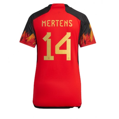 Maillot de foot Belgique Dries Mertens #14 Domicile Femmes Monde 2022 Manches Courte